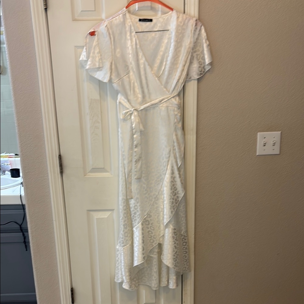 Elegant White Wrap Dress